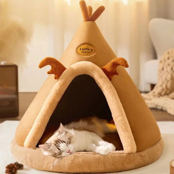 Cozy Pet Tent House With Deep Sleep Cushion