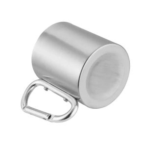 Outad 180Ml Stainless Steel Cup For Camping Traveling Outdoor Cup Double Wall Mug With Carabiner Hook Handle Dropshipping