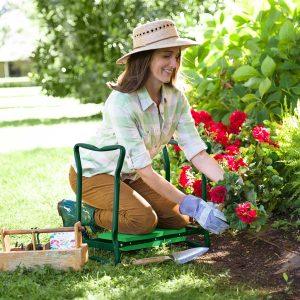 Greenknee Foldable Garden Kneeler And Seat - Ergonomic, Padded, With Spring-Loaded Handles