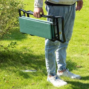 Greenknee Foldable Garden Kneeler And Seat - Ergonomic, Padded, With Spring-Loaded Handles