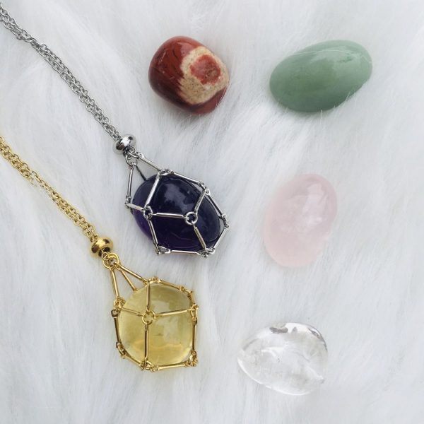 Swapable Crystal Stone Necklace For Luminous Look And Inner Calm