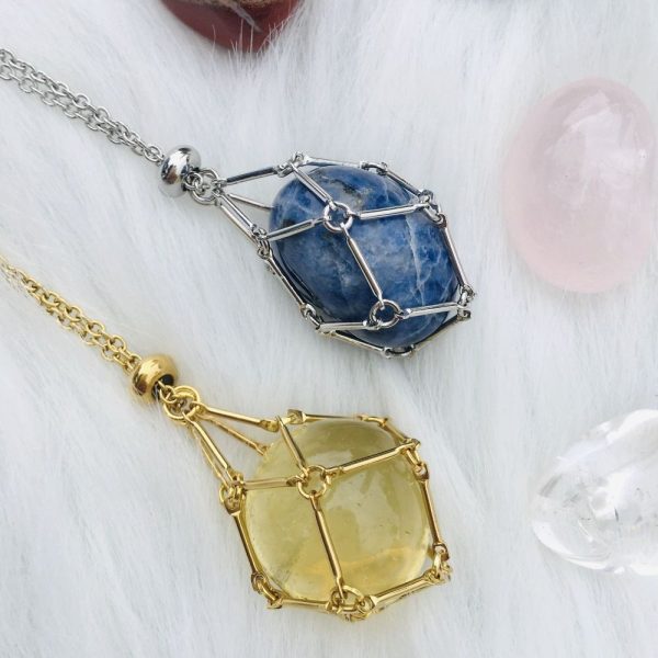 Swapable Crystal Stone Necklace For Luminous Look And Inner Calm