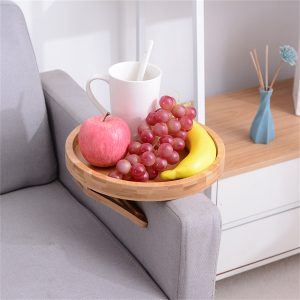 Premium Wooden Sofa And Couch Armrest Eating Tray Table