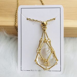 Swapable Crystal Stone Necklace For Luminous Look And Inner Calm