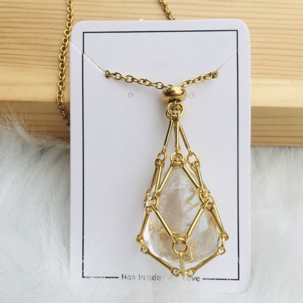 Swapable Crystal Stone Necklace For Luminous Look And Inner Calm