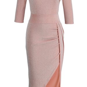 Chic Wrap Maxi Dress With Slit & Collar – Available In 5 Stunning Colors