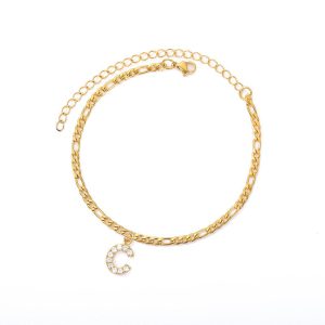 Initial Letter Anklets For Women