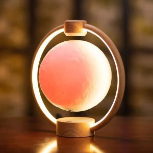 Maglev Moon Light Bluetooth Speaker 3D Stereo Levitating Lamp Magnetic Levitation Led Rotating Globe Lights Bedside Lights Home