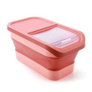 Collapsible Pet Food Storage Container With Airtight Lid – 13/33 Lbs Capacity