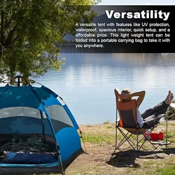 Up Camping Tent Easy Setup Automatic Hydraulic Water Resistant With Rain Fly Portable Lightweight Great