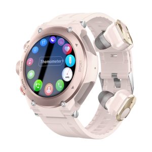 Smartwatch With Integrated Wireless Earphones (Compatible With Iphone & Android)