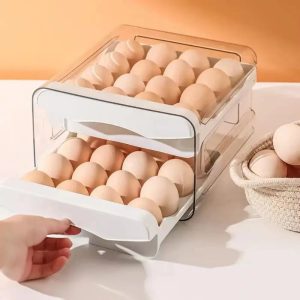 Multifunctional Transparent Refrigerator Egg Holder Box