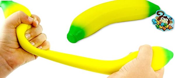 The Original Banana Fidget Squishy - Vibrant Sensory Desk Toy For Stress And Fun