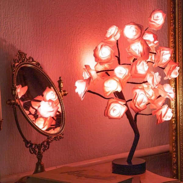 Enchanted Blossom Tree Lamp - Handcrafted, Warm White Led, Romantic Home Decor Light