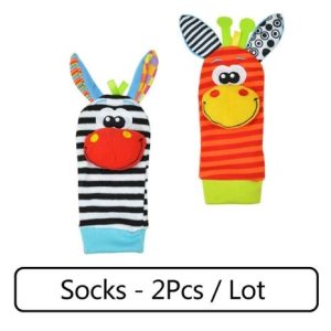 0-12 Months Soft Animal Rattle Infant Newborn Plush Sock Baby Toy Wrist Strap