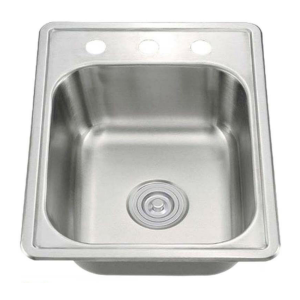 Single Bowl Stainless Steel Drop In Overmount Kitchen Sink