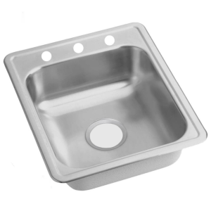 Single Bowl Stainless Steel Drop In Overmount Kitchen Sink