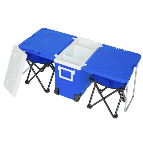 Small Folding Portable Picnic Table With Cooler