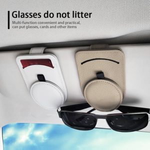 Universal Sun Visor Sunglasses Clip Card Holder