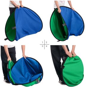 Chromakey Blue Green Screen Collapsible Backdrop 5X6.5Ft