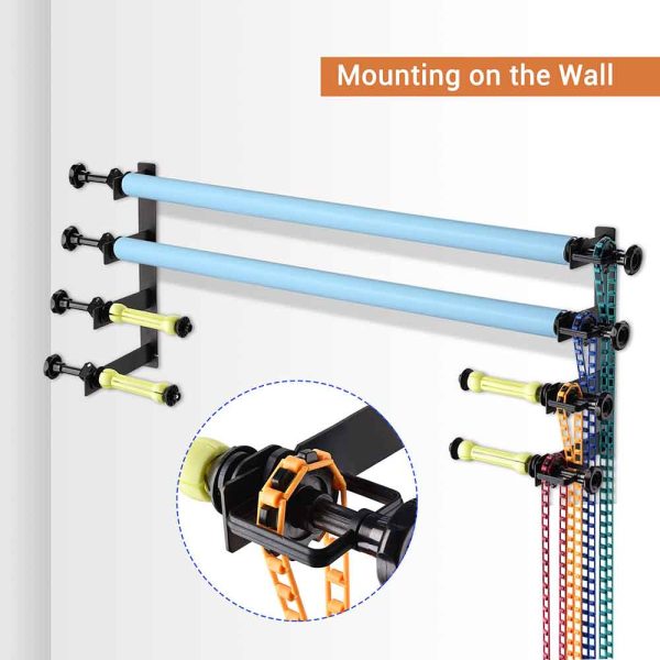 Backdrop Wall/Ceiling Mounted 4-Roller Holder