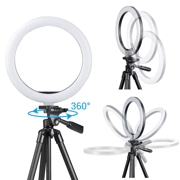 12In Dimmable Ring Light & Tripod Stand & Camera Phone Mount