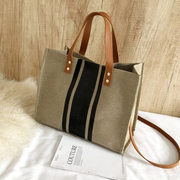 Tote Bag With Stripes