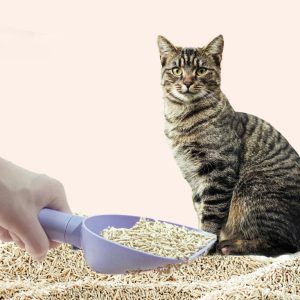 Cat Litter Plastic Shovel Cats Poop Scoop With Base