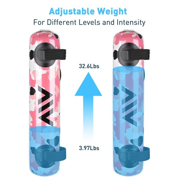 Core Bag Water-Filled Fitness Aqua Bag Adjustable 33 Pound Pink