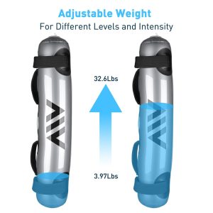 Core Bag Water-Filled Fitness Aqua Bag Adjustable 33 Pound Gray