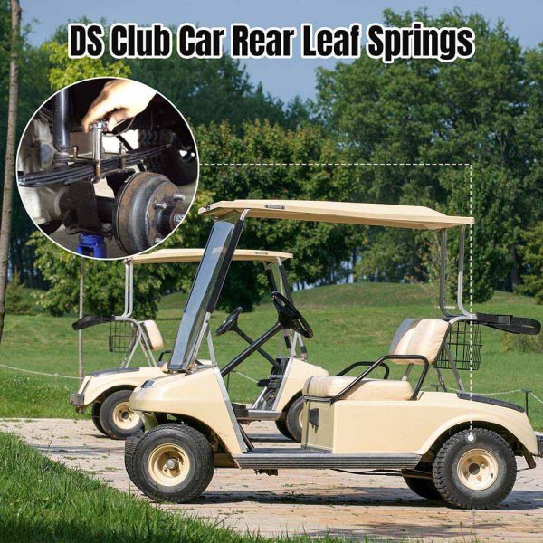 2Pcs 3-Leaf Rear Leaf Springs For Club Car Ds Dual-Action