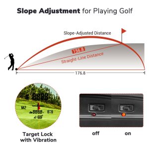 Laser Golf Rangefinder With Slope 6X 1000 Yards