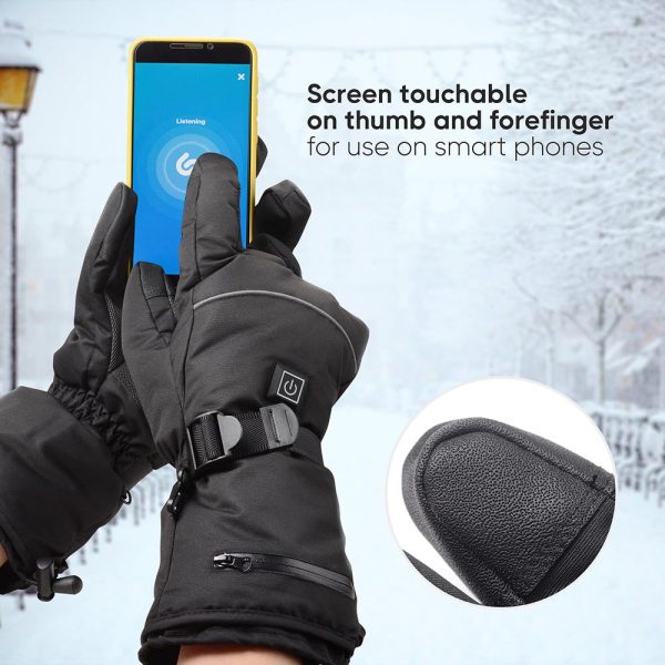 Battery Heated Gloves Touchscreen 3 Heat Setting