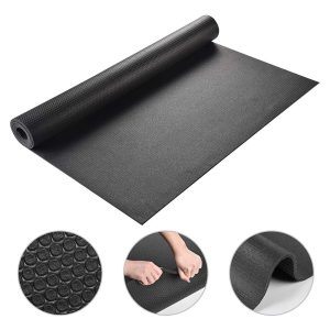 Medium Yoga Mat Gym Floor Mat Black 4Mm 6.5X3Ft