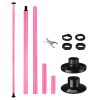 Portable Dancing Pole 50Mm Fitness Pole Dance Kit Pink