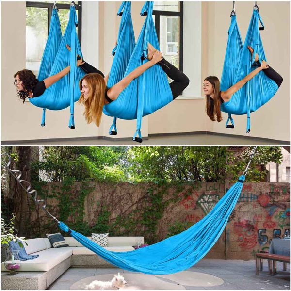 Yoga Aerial Trapeze Yoga Hammock With Heavy Duty Ceiling Hooks