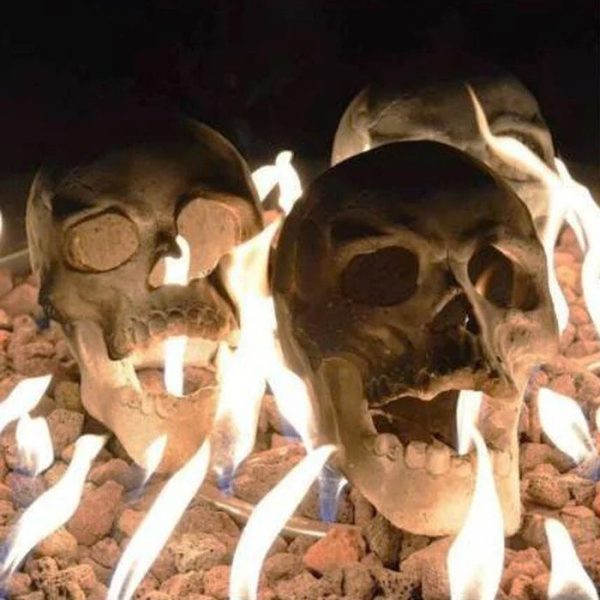 - Terrifying Human Skull Fire Pit