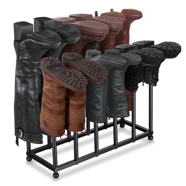 Metal Boot Rack Rain Boot Drying Rack Stand 6-Pair