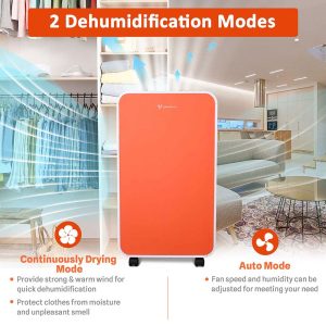 Quiet Dehumidifier 24-Pint 2-Fan Speed 2,700 Sqft