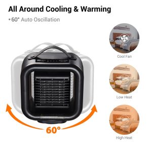 Portable Electric Cat Space Heater & Fan 1000W