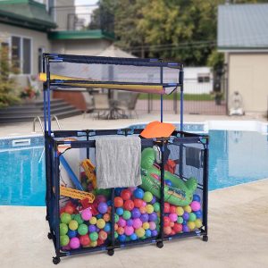 Rolling Pool Float Storage Noodles Toy Holder 50X30X61