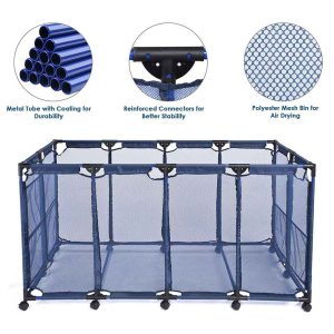 Rolling Pool Float Storage Mesh Toy Raft Bin 65X30X33