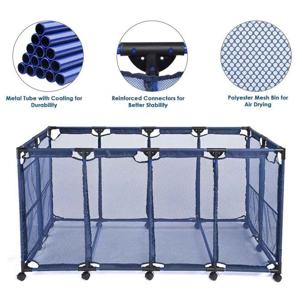 Rolling Pool Float Storage Mesh Toy Raft Bin 65X30X33