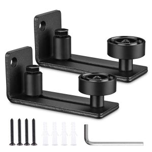 Set(2) Wall Mount Carbon Steel Floor Guide For Barn Door Hardware