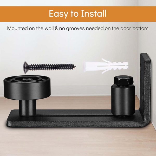 Set(2) Wall Mount Carbon Steel Floor Guide For Barn Door Hardware