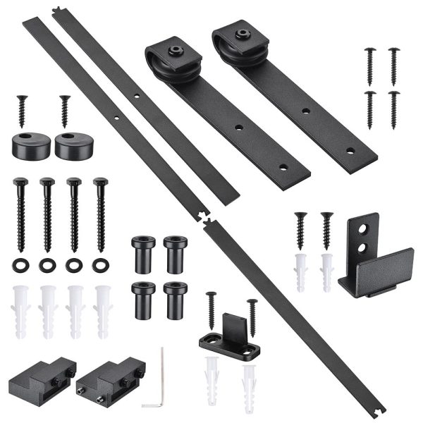 4Ft Mini Cabinet Double Sliding Barn Door Hardware Kit