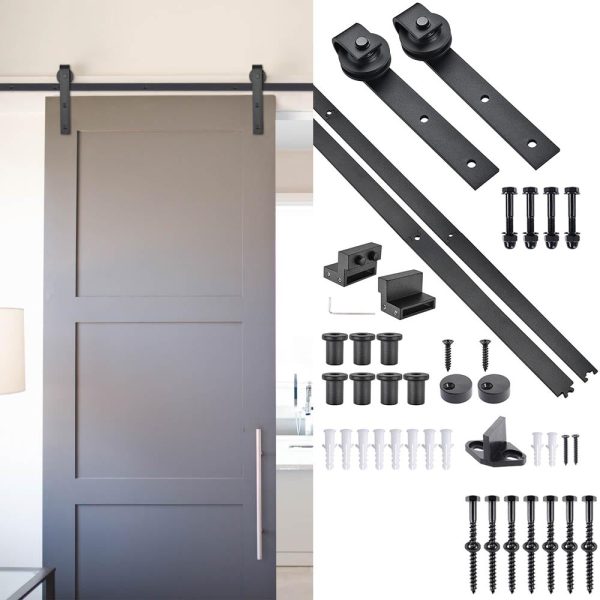 8Ft Sliding Barn Door Track And Rollers