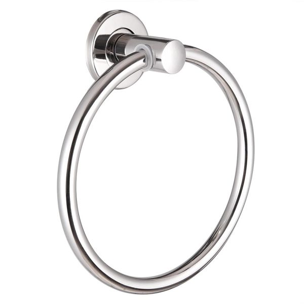 Wall Mounted Towel Ring Holder Stainless Steel Chrome Finish