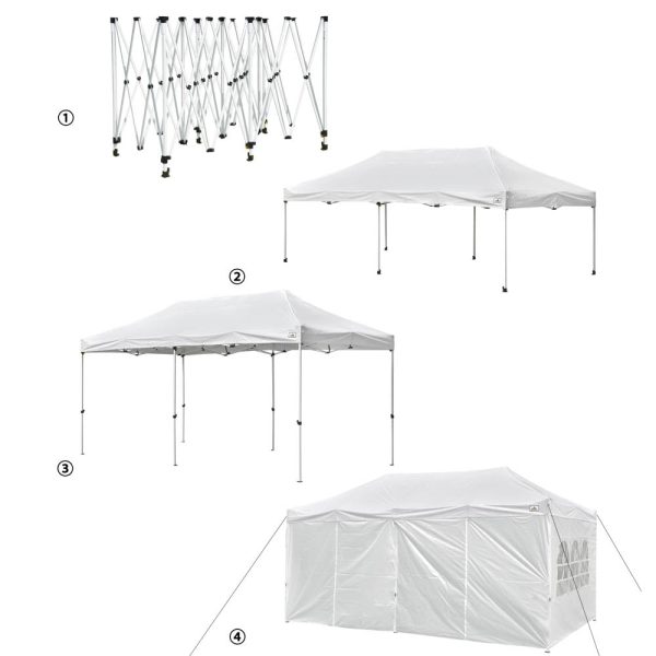 10'X20' Pop Up Canopy Tent With Windows Shelter