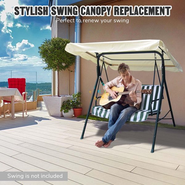 Outdoor Patio Swing Canopy Replacement 72X53In